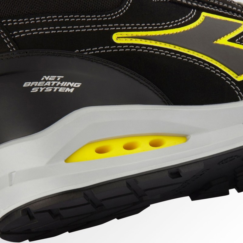 Diadora RUN NET AIRBOX MID S3S FO SR zaštitne cipele, poluduboke, crne – isporuka 1–5 dana | Novatex DOO